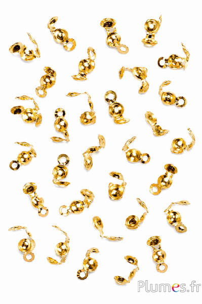 Knoopverberger - 8 x 4 mm, Ø 3 mm - goud